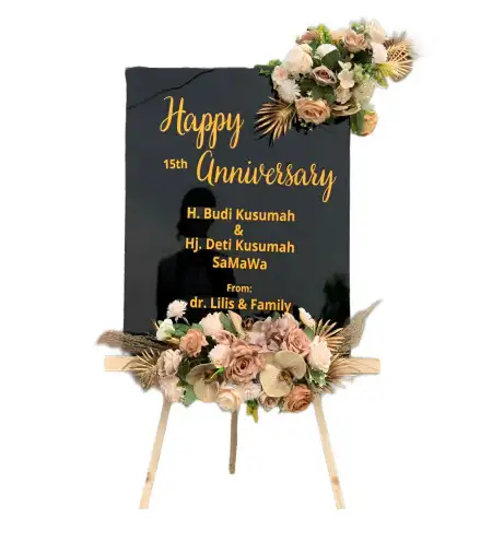 Papan Bunga Akrilik Kayuapak